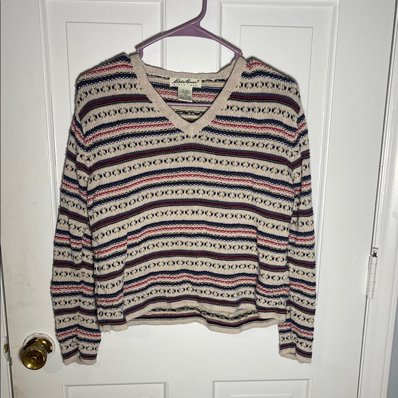 Vintage Eddie Bauer Sweater - Striped - Picture 1 of 3